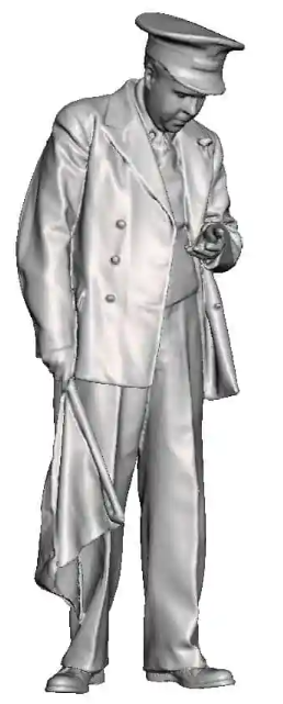 OO Gauge - Railway & Lineside - 1948-1968 British Railways - Passenger Guard with flag