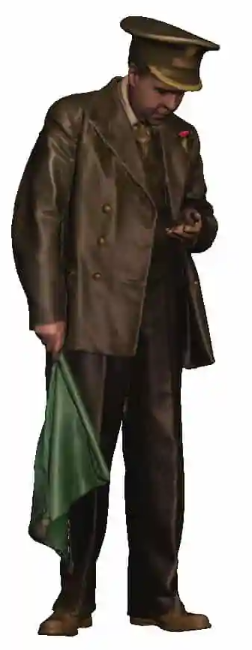 N Gauge - Railway & Lineside - 1948-1968 British Railways - Passenger Guard with flag