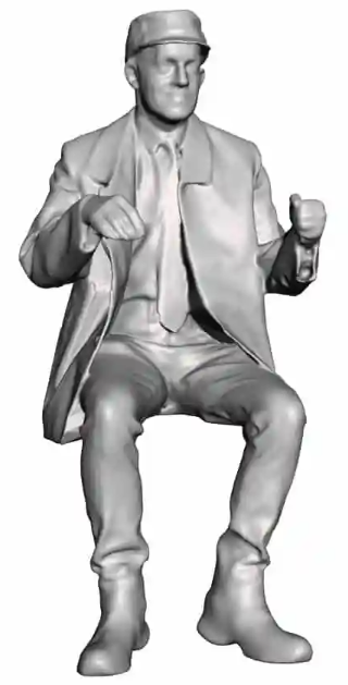 OO Gauge - Railway & Lineside - 1969-1997 British Railways - Seated Driver in BR Uniform