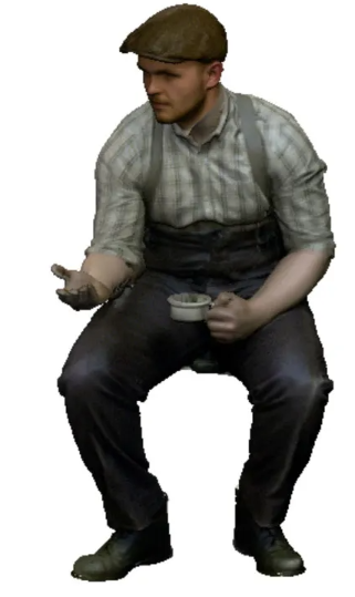 N Gauge - Railway & Lineside - Shed Staff Drinking