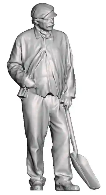 1213-076 OO Gauge - Railway & Lineside - 1870-1947 - Fireman with shovel