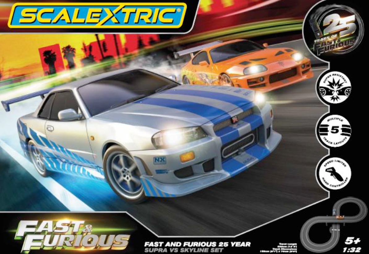 Scalextric Fast and Furious - 25 Years - Supra vs R34