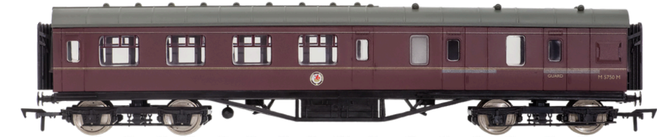 4P-010-451 57ft Stanier Corridor Brake Composite M5750M BR Lined Maroon