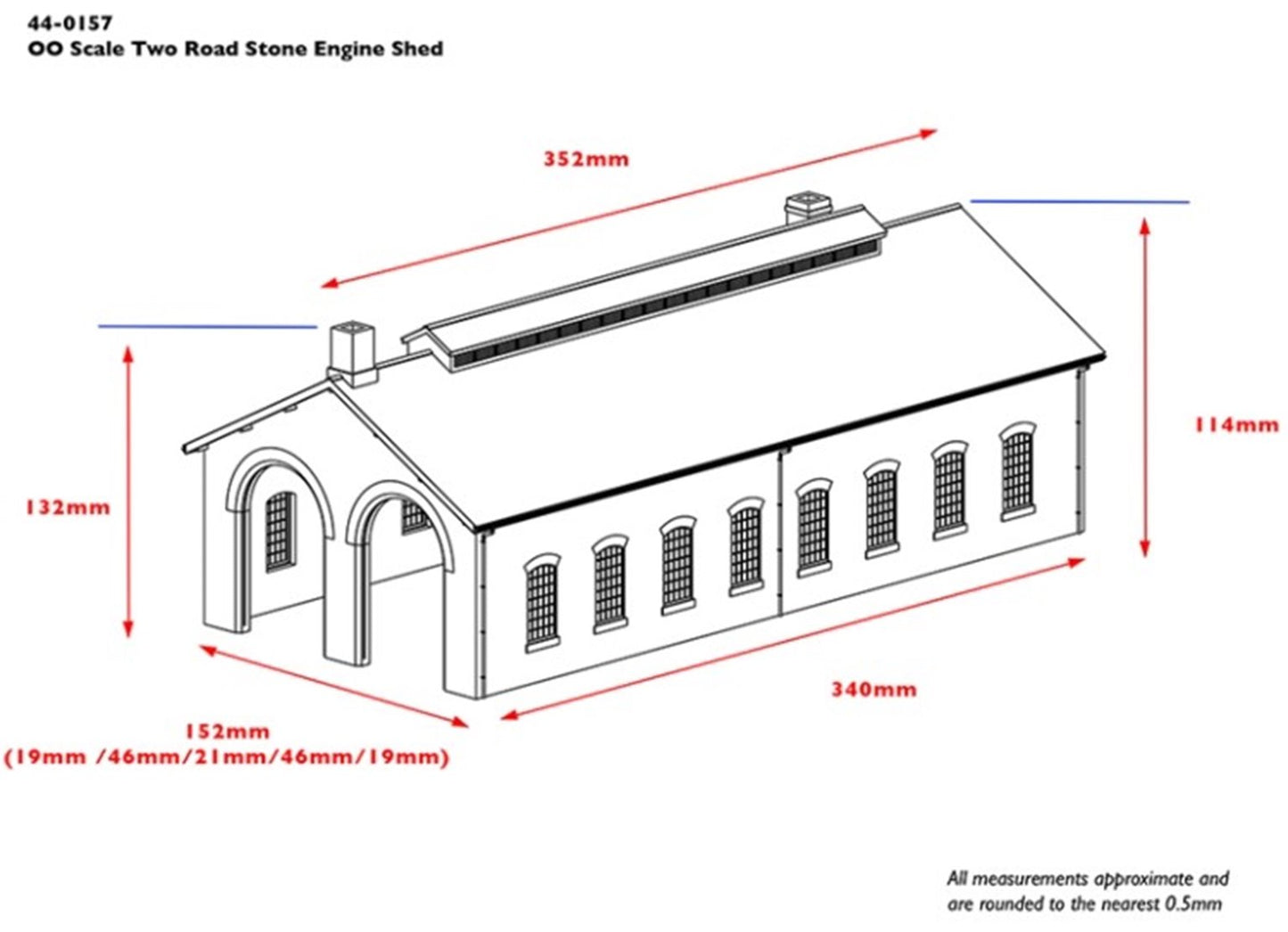 Pre-Owned 44-0157 Two Road Stone Engine Shed