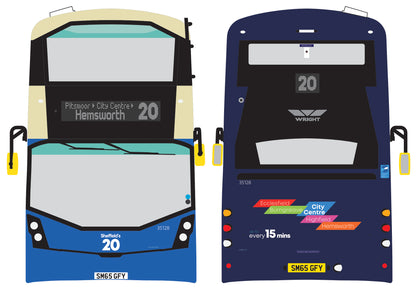 MBC3001 Wrightbus Streetdeck First Bus South Yorkshire 'Sheffield's 20' SM65 GFY