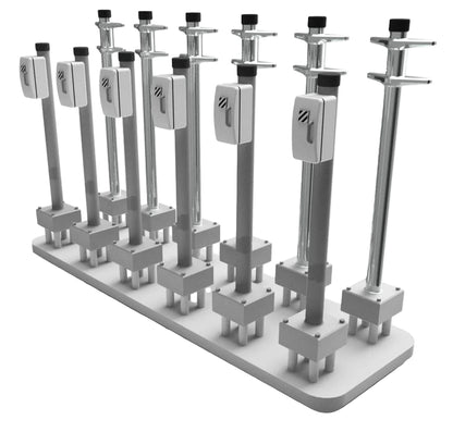 OO Gauge Phones + Sign Poles (Pack of 12) - Unpainted