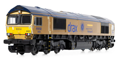 RailRoad GB Railfreight Class 66 Co-Co Drax 50th Anniversary Gold 66301 ‘Drax Power Station 50’ Diesel Locomotive