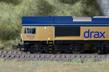 RailRoad GB Railfreight Class 66 Co-Co Drax 50th Anniversary Gold 66301 ‘Drax Power Station 50’ Diesel Locomotive