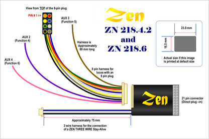 Zen Black Decoder: 21-pin + 8-pin connectability 21MTC 4 full power + 2 Logic functions (5-Pack)