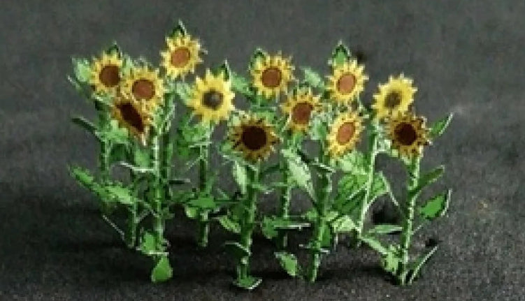TAS074301 Railway Scenery N-gauge 00904 - Sunflowers 12mm (14/pack)