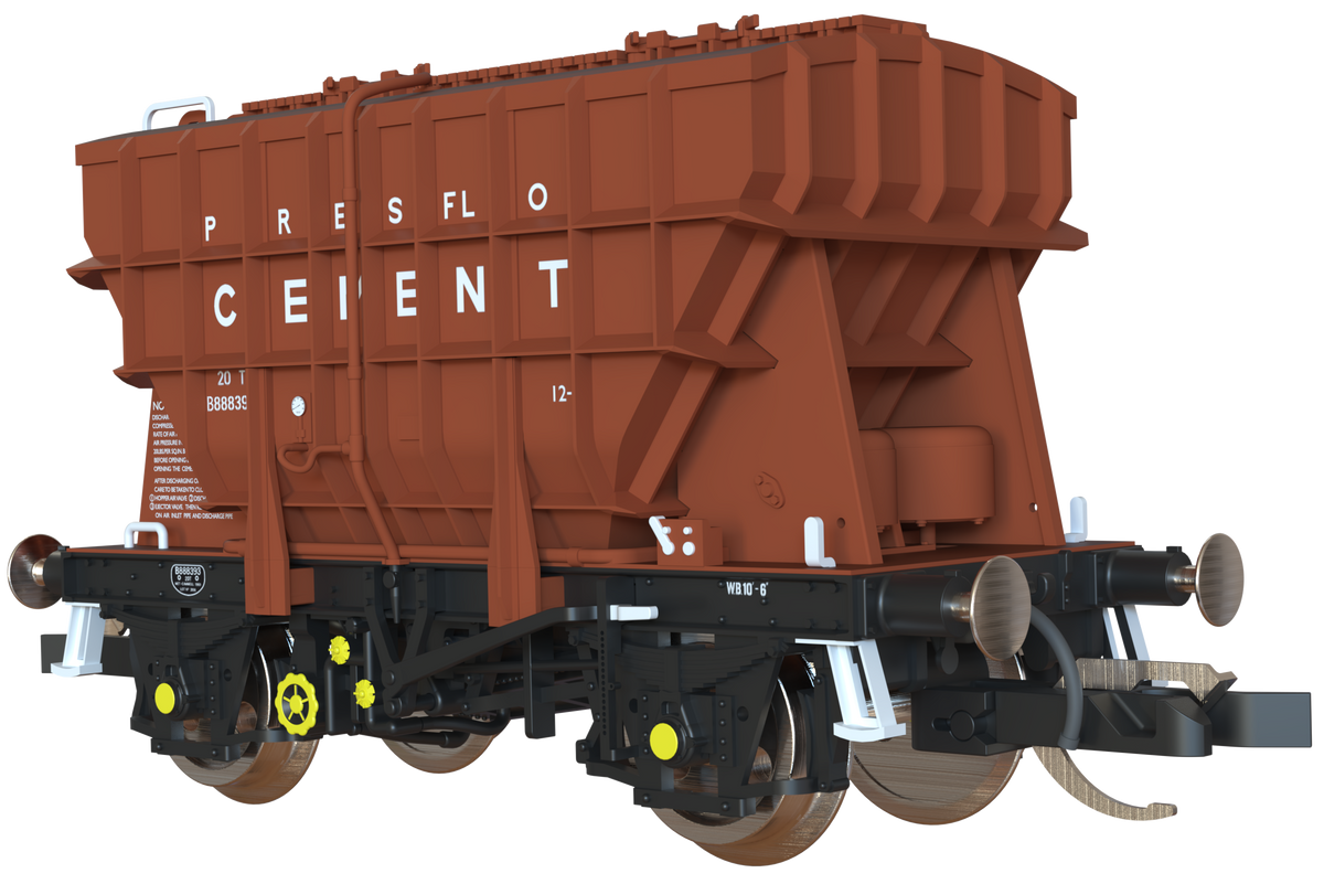 T3000 Presflo Cement Wagon BR pre-TOPS Bauxite Triple Pack - B888393, B888562 & B888573