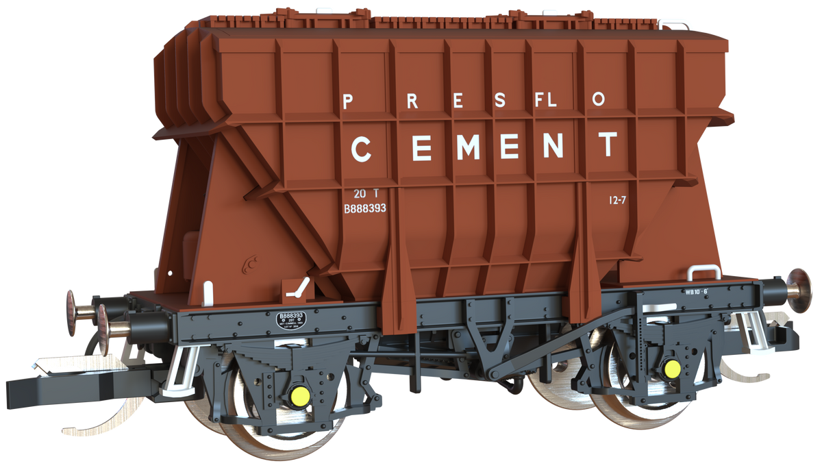 T3000 Presflo Cement Wagon BR pre-TOPS Bauxite Triple Pack - B888393, B888562 & B888573