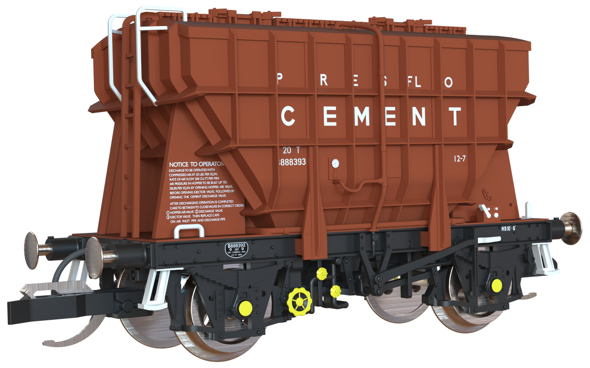 T3000 Presflo Cement Wagon BR pre-TOPS Bauxite Triple Pack - B888393, B888562 & B888573