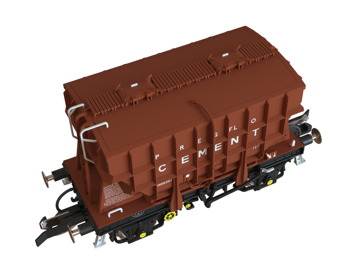 T3000 Presflo Cement Wagon BR pre-TOPS Bauxite Triple Pack - B888393, B888562 & B888573