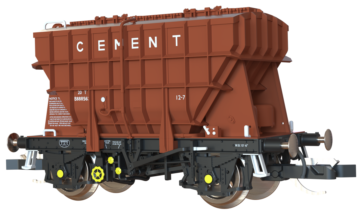 T3000 Presflo Cement Wagon BR pre-TOPS Bauxite Triple Pack - B888393, B888562 & B888573