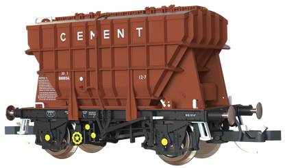 T3000 Presflo Cement Wagon BR pre-TOPS Bauxite Triple Pack - B888393, B888562 & B888573