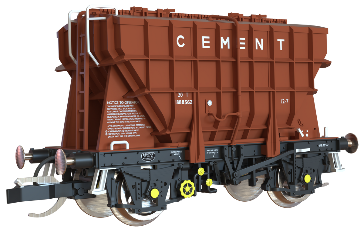 T3000 Presflo Cement Wagon BR pre-TOPS Bauxite Triple Pack - B888393, B888562 & B888573