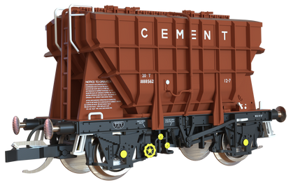 T3000 Presflo Cement Wagon BR pre-TOPS Bauxite Triple Pack - B888393, B888562 & B888573