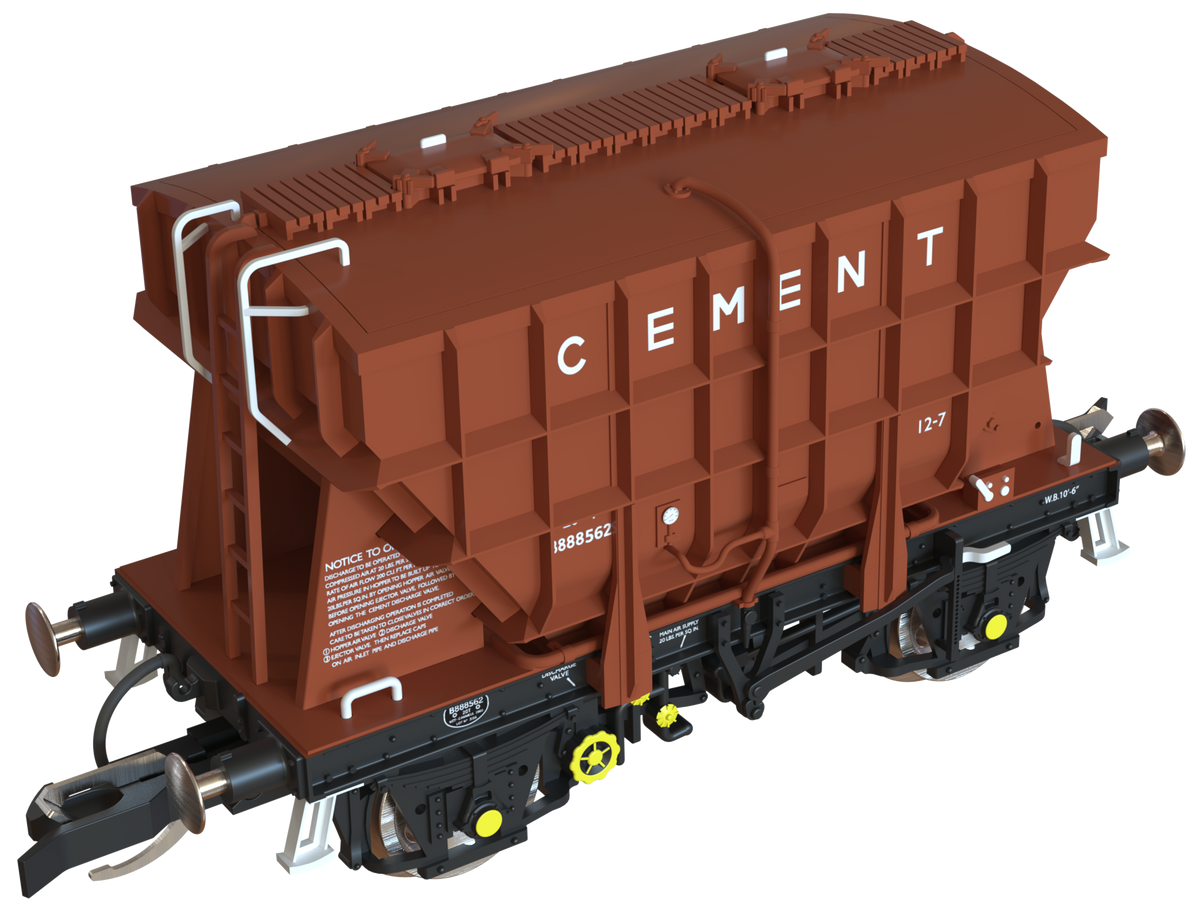 T3000 Presflo Cement Wagon BR pre-TOPS Bauxite Triple Pack - B888393, B888562 & B888573