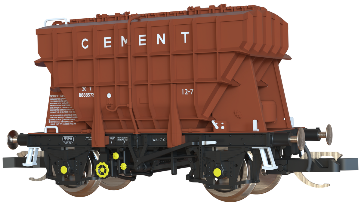 T3000 Presflo Cement Wagon BR pre-TOPS Bauxite Triple Pack - B888393, B888562 & B888573