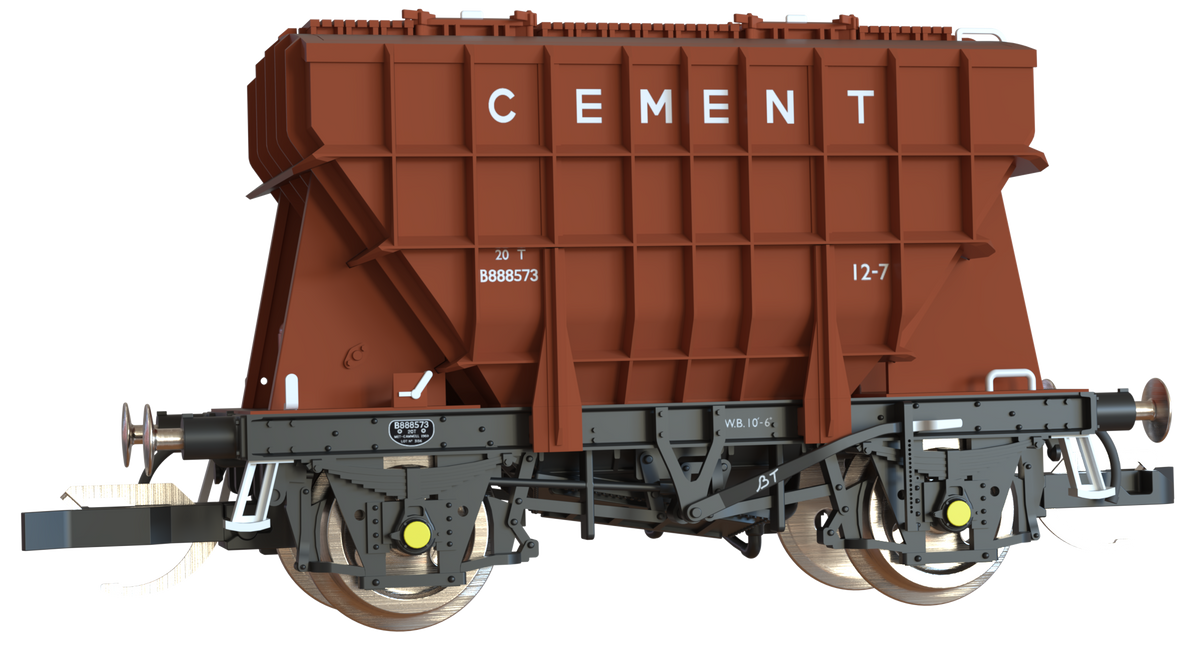 T3000 Presflo Cement Wagon BR pre-TOPS Bauxite Triple Pack - B888393, B888562 & B888573