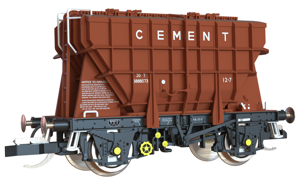 T3000 Presflo Cement Wagon BR pre-TOPS Bauxite Triple Pack - B888393, B888562 & B888573