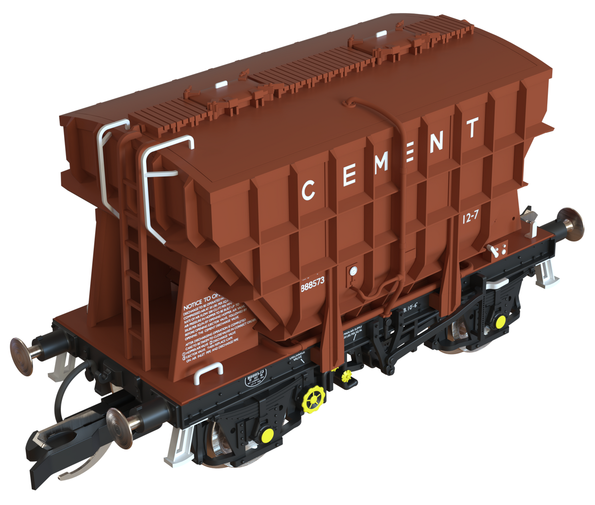 T3000 Presflo Cement Wagon BR pre-TOPS Bauxite Triple Pack - B888393, B888562 & B888573