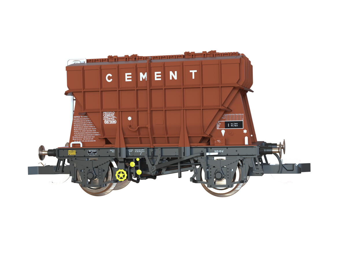 T3002 Presflo Cement Wagon BR TOPS Bauxite Triple Pack - B873080, B873083 & B873091