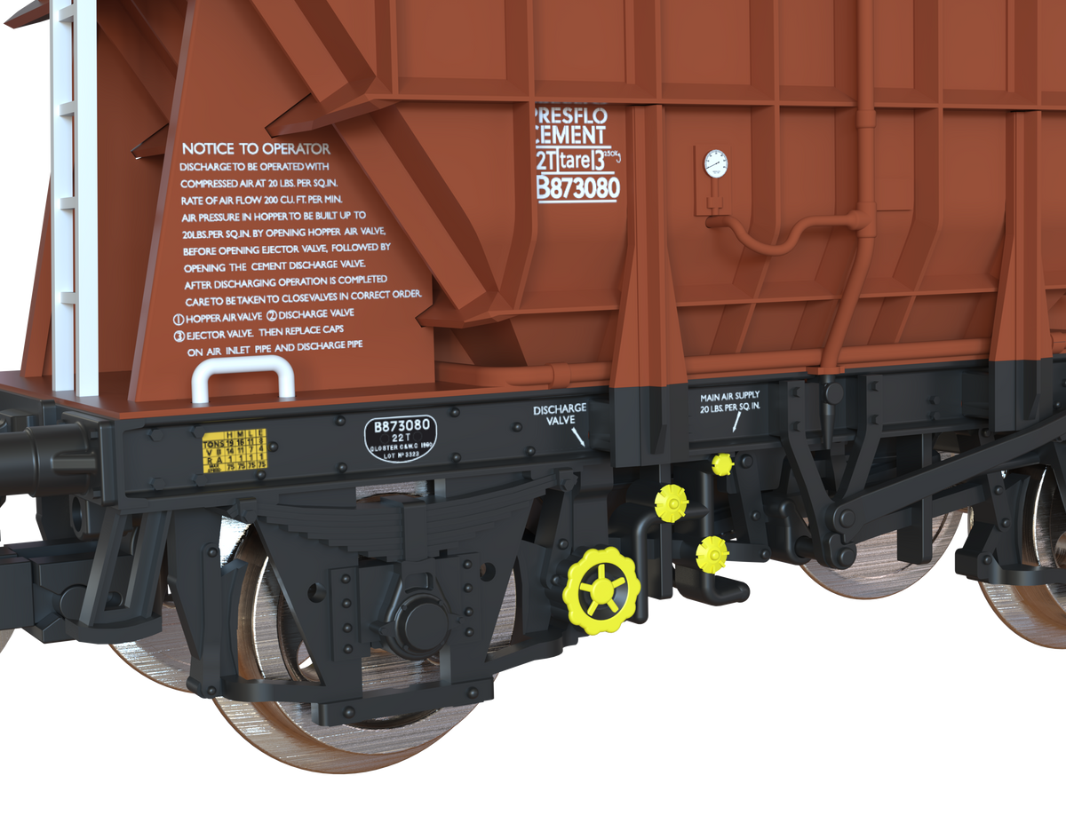 T3002 Presflo Cement Wagon BR TOPS Bauxite Triple Pack - B873080, B873083 & B873091