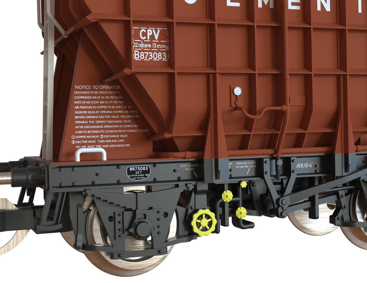 T3002 Presflo Cement Wagon BR TOPS Bauxite Triple Pack - B873080, B873083 & B873091
