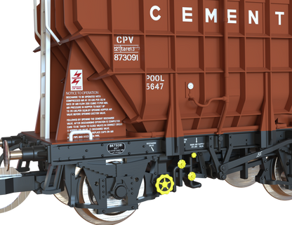 T3002 Presflo Cement Wagon BR TOPS Bauxite Triple Pack - B873080, B873083 & B873091