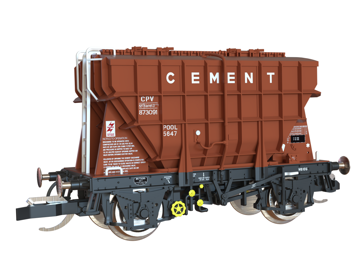 T3002 Presflo Cement Wagon BR TOPS Bauxite Triple Pack - B873080, B873083 & B873091