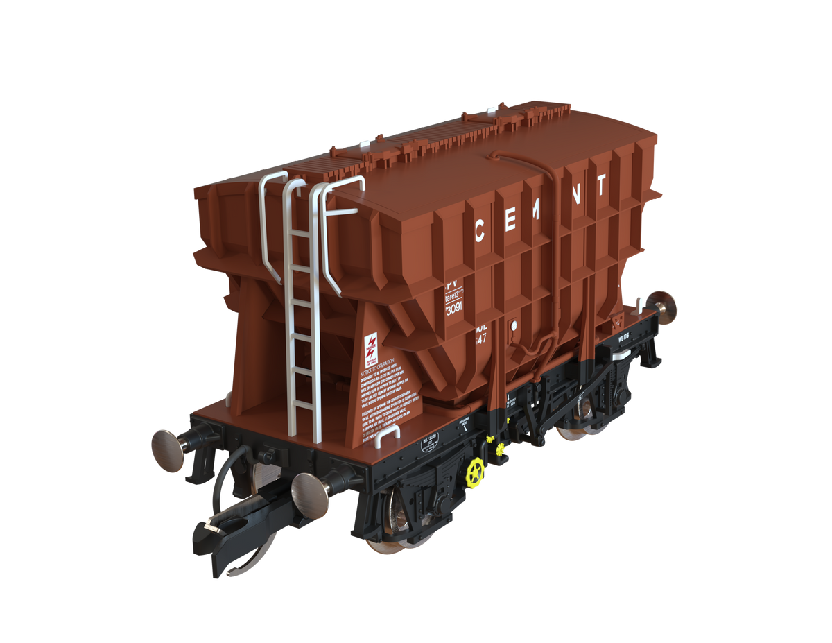T3002 Presflo Cement Wagon BR TOPS Bauxite Triple Pack - B873080, B873083 & B873091