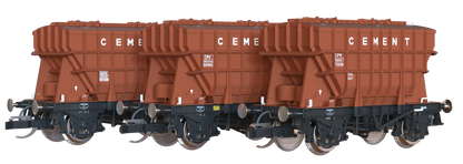 T3002 Presflo Cement Wagon BR TOPS Bauxite Triple Pack - B873080, B873083 & B873091