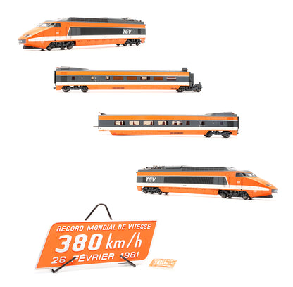 Pre-Owned HJ2412 SNCF TGV Record Mondial 26th February 1981 - 10 Car Set