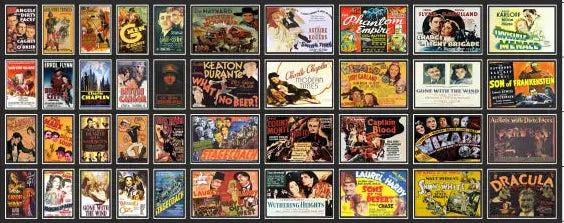 DCPB0109 TT120 1930’s Films Uncut Poster Boards