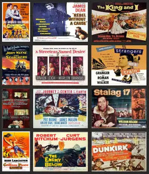TSABS0228 TT120 1950’s Films Billboard Advertising Sheets Pack 3