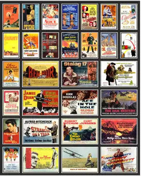 DCPB0112 TT120 Die-Cut 1950s Films Posterboards Pack 2