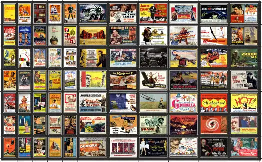 DCPB0111 TT120 1950’s Films Uncut Poster Boards