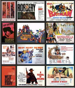TSABS0233 TT120 1960’s Films Billboard Advertising Sheets Pack 3