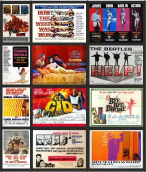 TSABS0234 TT120 1960’s Films Billboard Advertising Sheets Pack 4
