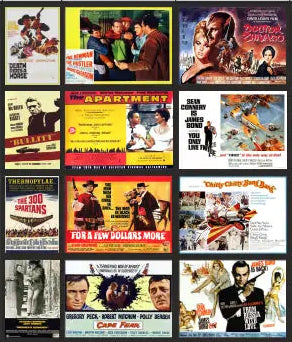 TSABS0235 TT120 1960’s Films Billboard Advertising Sheets Pack 5