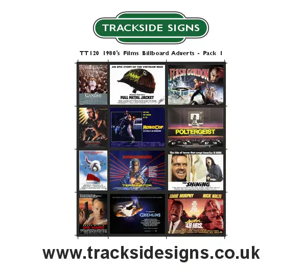 TSABS0239 TT120 1980’s Films Billboard Advertising Sheets Pack 1