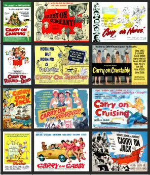 TSABS0257 TT120 Carry On Films Billboard Advertising Sheets Pack 1