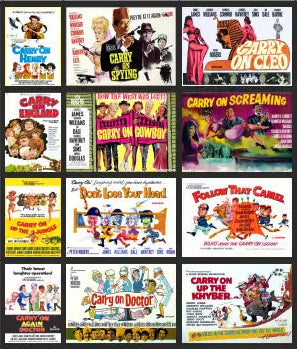 TSABS0259 TT120 Carry On Films Billboard Advertising Sheets Pack 3