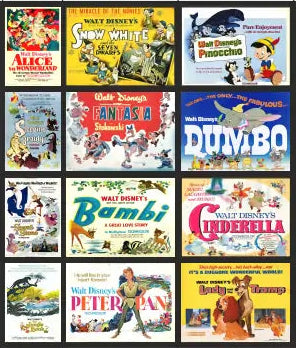 TSABS0249 TT120 Disney Films Billboard Advertising Sheets Pack 1