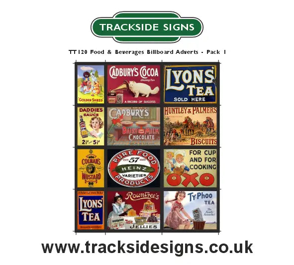 TSABS0208 TT120 Food & Beverages Billboard Advertising Sheets Pack