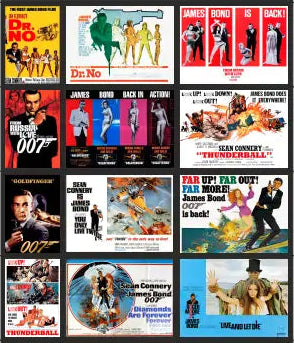 TSABS0246 TT120 James Bond Films Billboard Advertising Sheets Pack 2