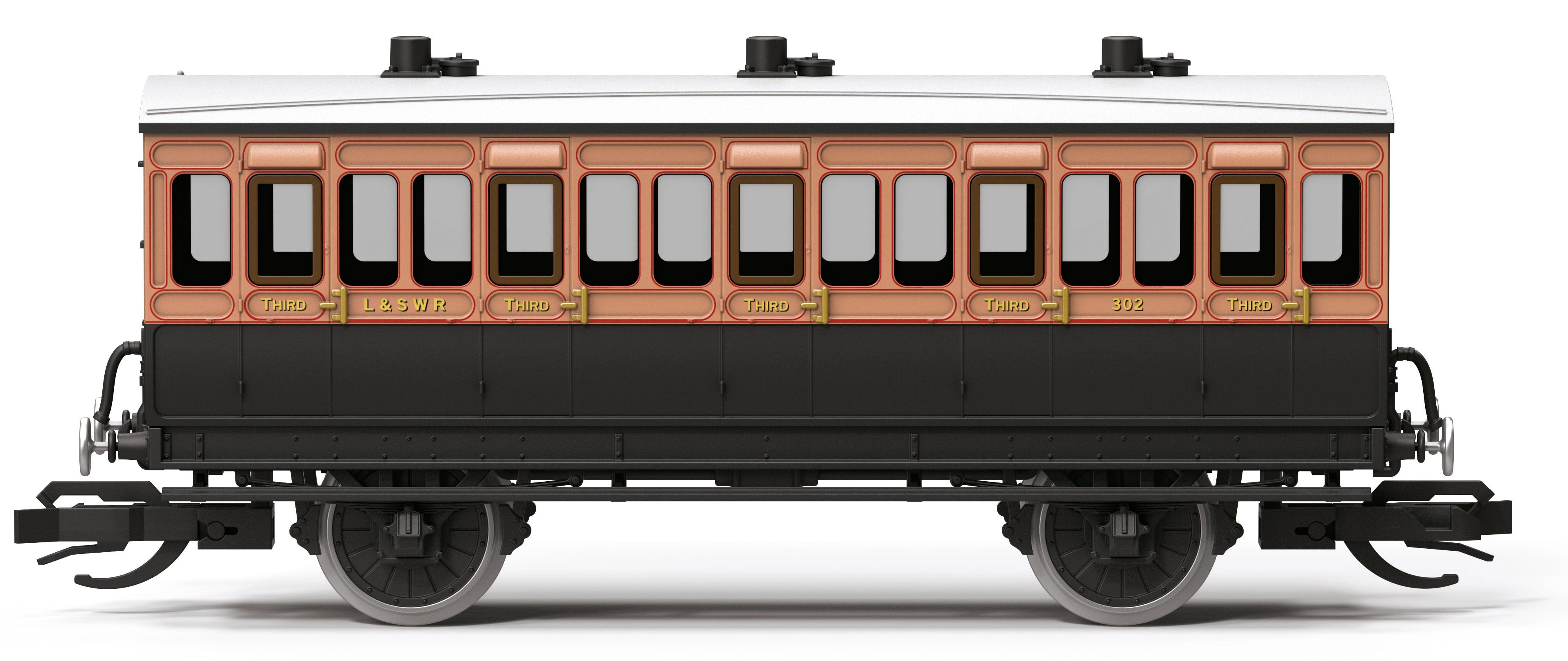 Hornby TT4079 4 Wheel 3rd Class Coach LSWR 302 – Rails