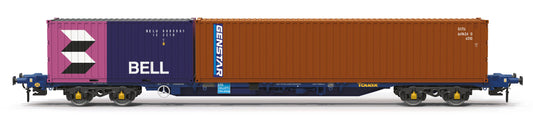 TT6058 Touax KFA Container Wagon with Bell 20 Container and Genstar 40 Container